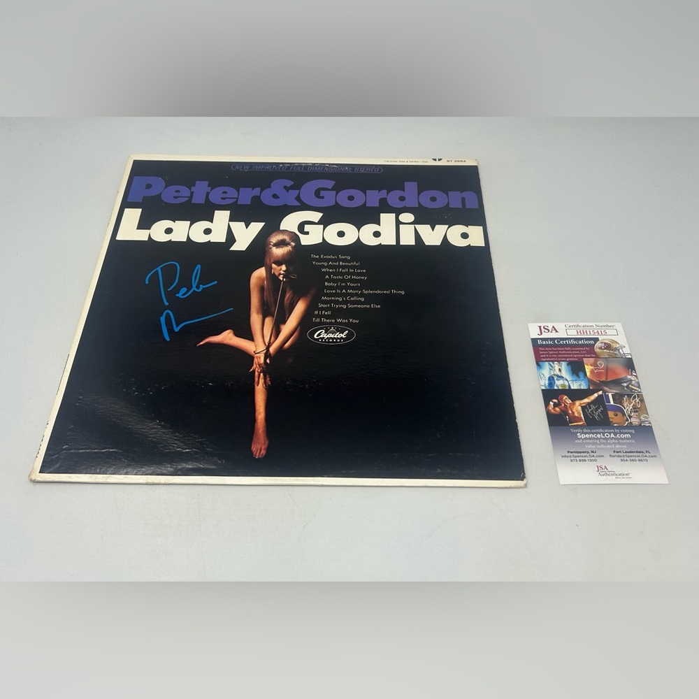 Peter Asher signed Peter & Gordon Lady Godiva Album JSA COA